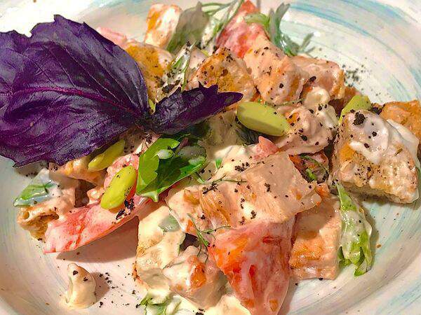 Перчини - Салат с томатами и индейкой с огня