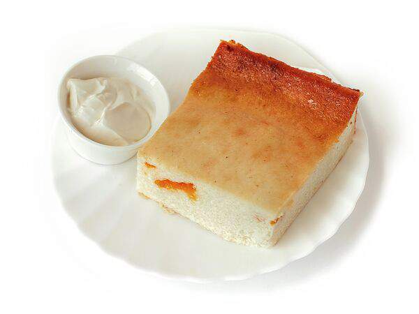 Маячок - Творожный пудинг с курагой