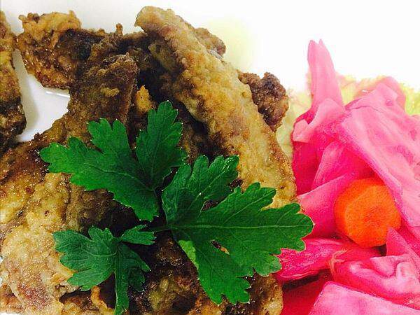 Акватория - Печень щуки, жаренная с луком