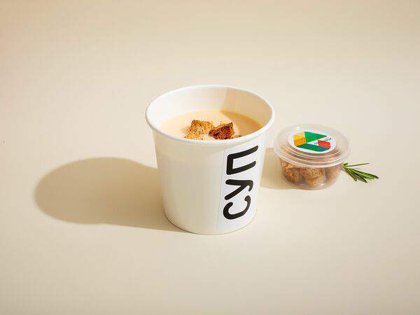 Greenbox - Сырный суп с луковыми чипсами