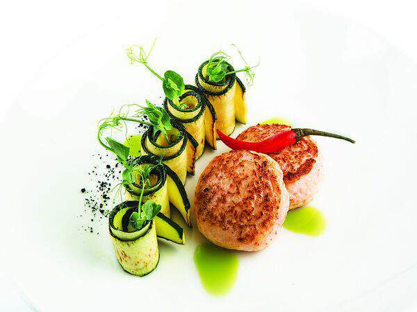 Труффальдино - Биточки из креветок с лентами из цукини