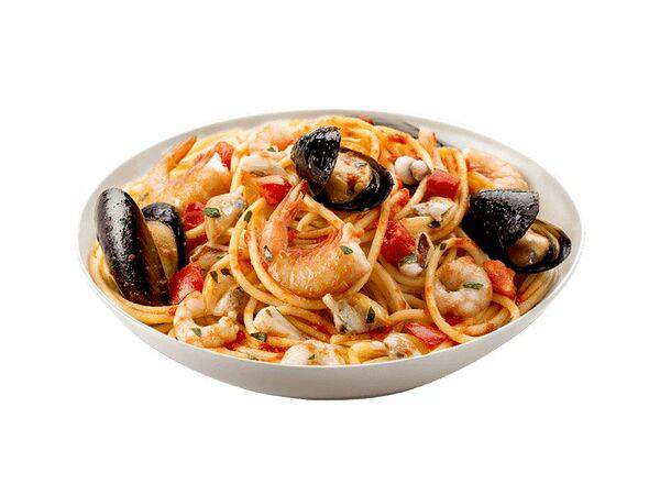 Пиццетто Руза Пицца Пончики Чебуреки - Спагетти с морепродуктами