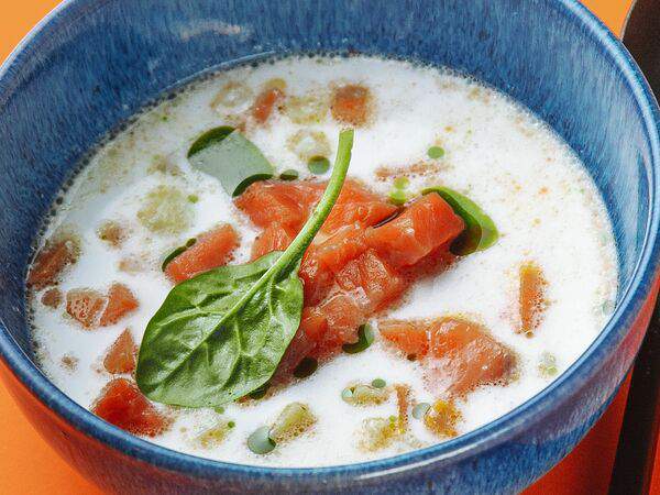 Беz прелюдий - Норвежский сливочный суп с форелью