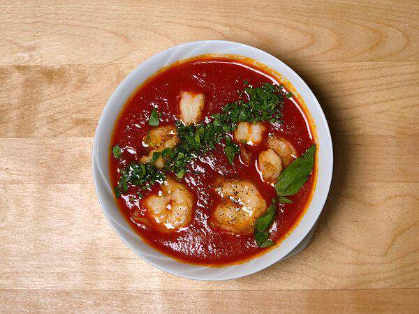 Pump Pizza - Томатный суп с креветками