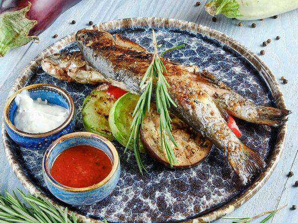 Мархаба - Речная форель с овощами на гриле