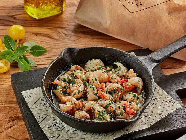 Сыроварня - Тигровые креветки с чесноком и петрушкой