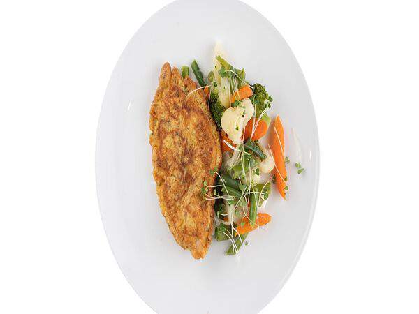 Петрушка - Куриная грудка в сырном кляре и гарнир