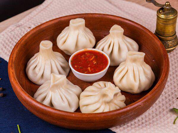 Нино и котэ - Хинкали с брынзой, сулугуни, зеленью и тыквой