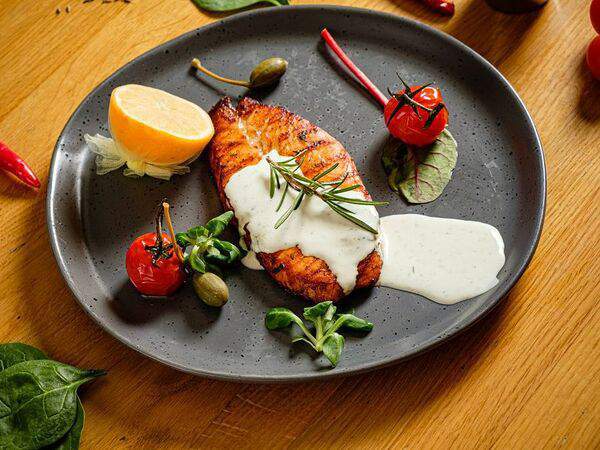 Чайхана Баклажан - Сёмга гриль