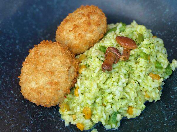 Ресторан 101 - Рыбные крокекты с овощным ризотто