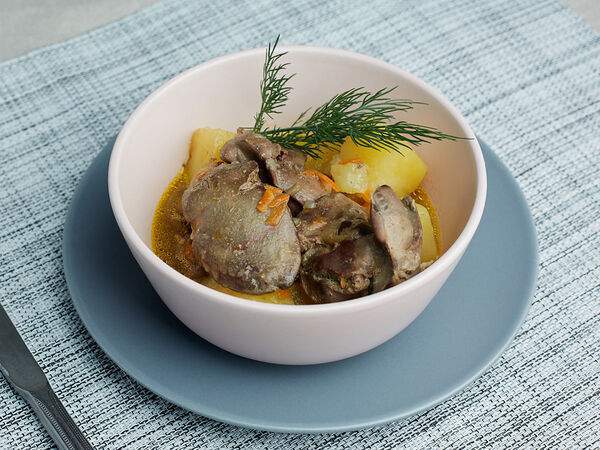 Кулинария Хорошая - Картофель с куриной печенью