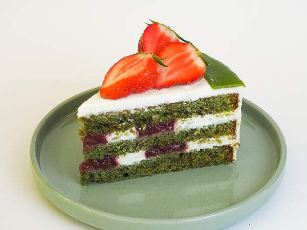 Love you so matcha - Торт Матча с клубникой