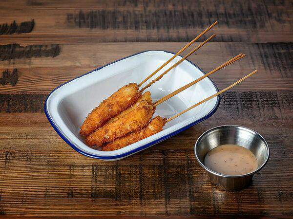 La barbecue реберная - Креветки жареные