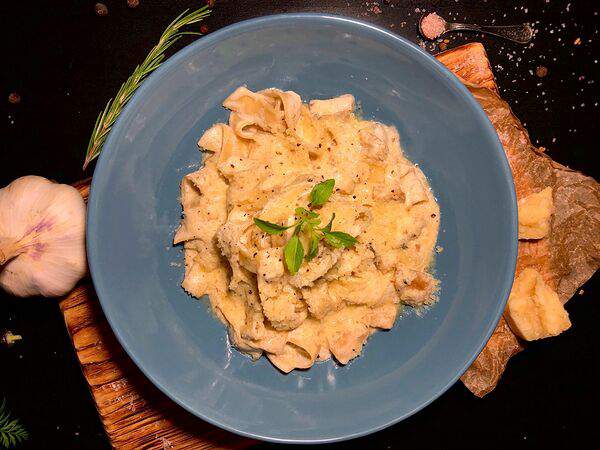 Вкус еды - Фетучини с белыми грибами