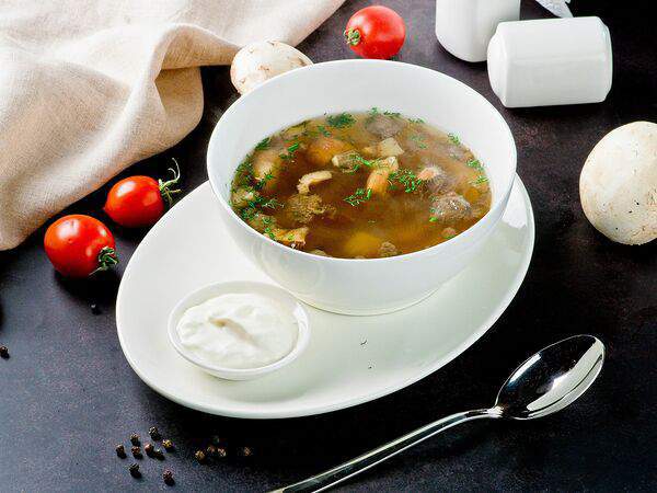 Грильяж - Осенний суп с белыми грибами