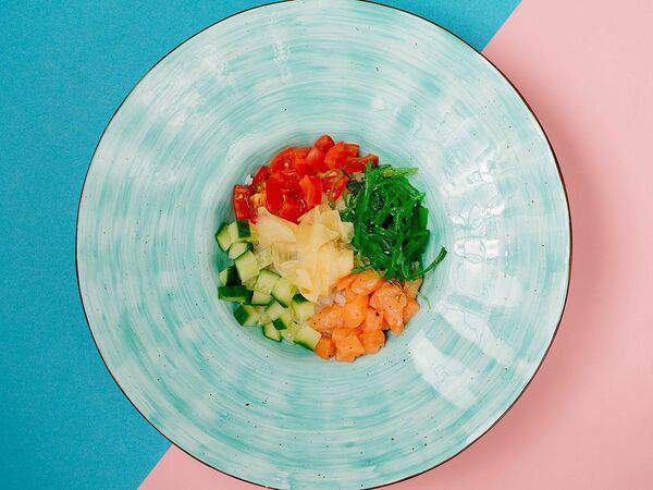 Бобы - Поке с лососем