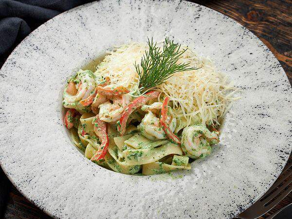 Югославия гриль - Паста Феттуччине с креветками