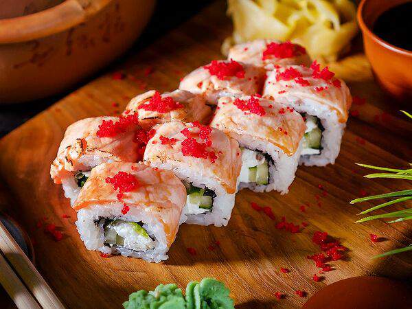 Ramburger - Филадельфия с опаленным лососем