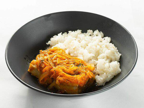 Мастер ланч - Треска под маринадом с рисом