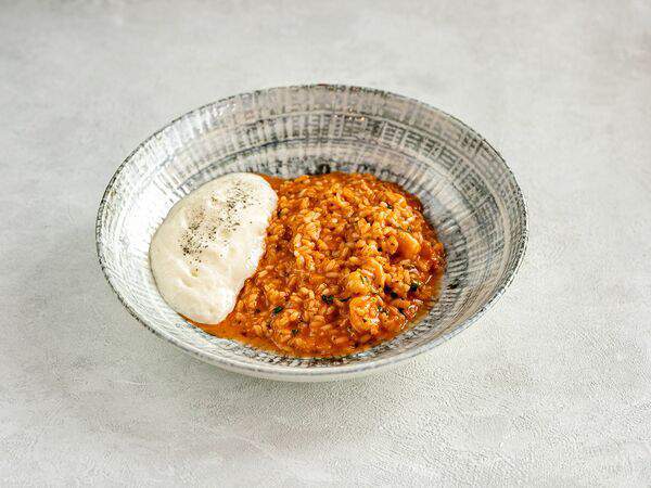 Гастробар Море - Ризотто с креветками и томатами