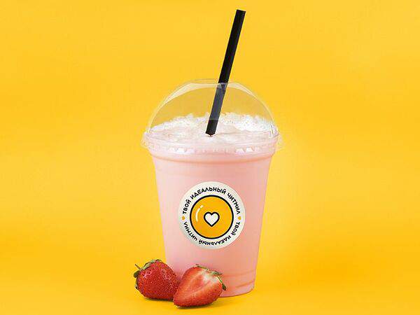 Читмил пончик - Молочный коктейль Клубничный