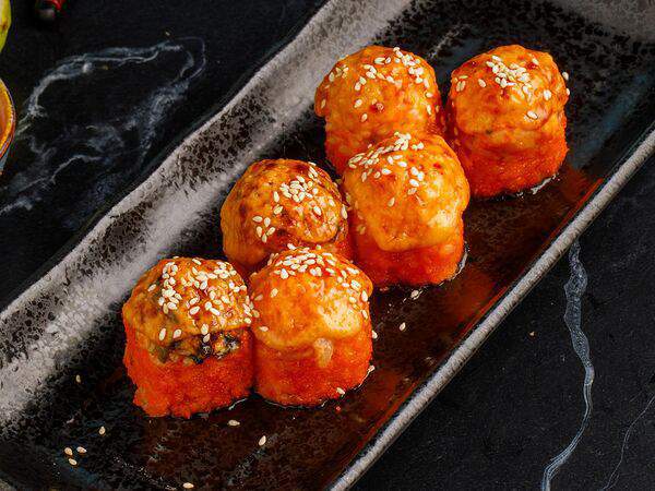 Баклажан Горьковская - Запеченный ролл с крабом