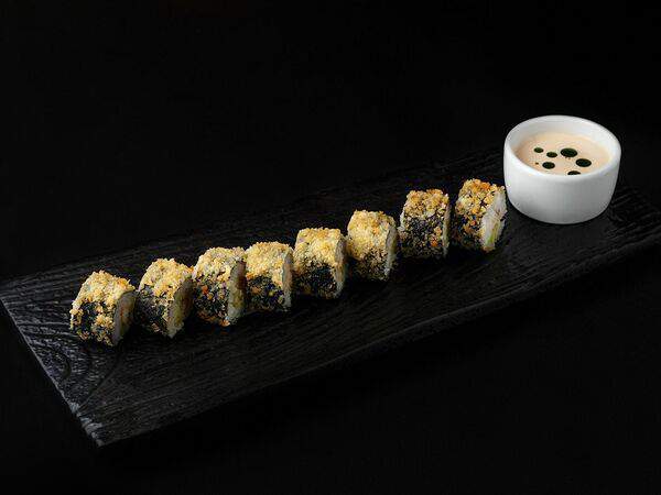 Кабуки - Теплый ролл с угрем и имбирным соусом