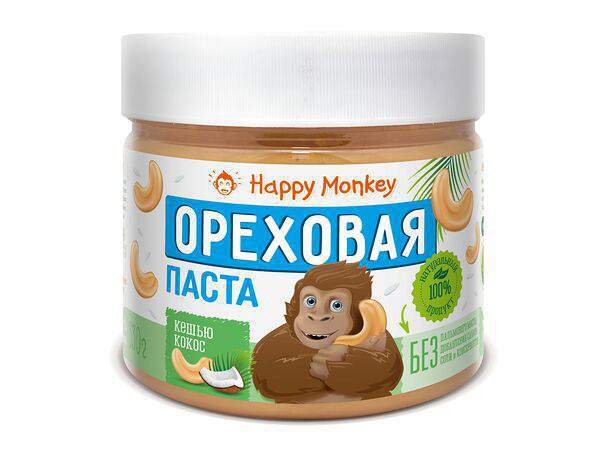 Happy monkey - Ореховая паста кешью кокос