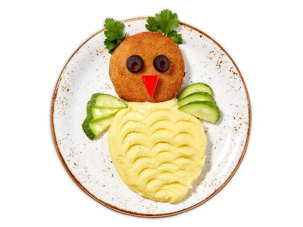 Mama Donna - Куриная котлета с картофельным пюре Совенок