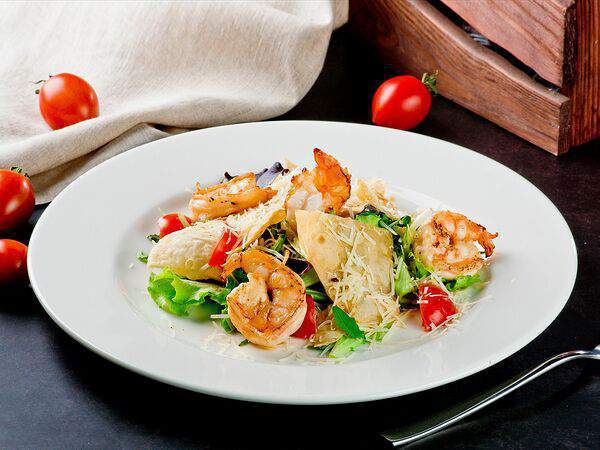 Грильяж - Цезарь с креветками