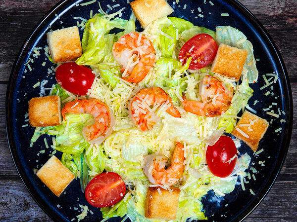 Robinfood - Салат Цезарь с креветками