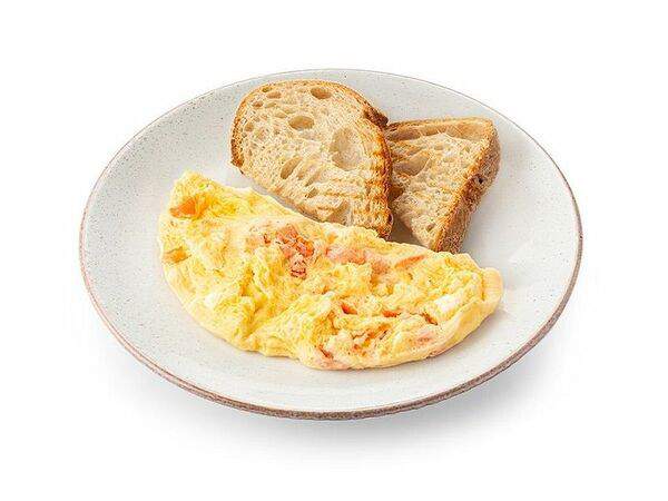 Шоколадница - Омлет с сыром и томатами