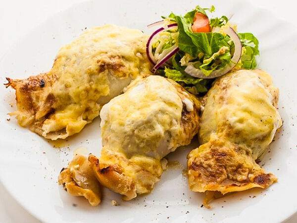 Монплезир - Кальмары, фаршированные овощами и грибами