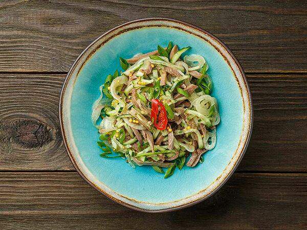 Чучвара, мангал и печи - Салат со сладкой редькой и телятиной