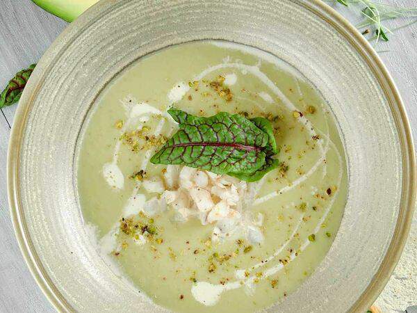Мархаба - Крем-суп из авокадо с креветками