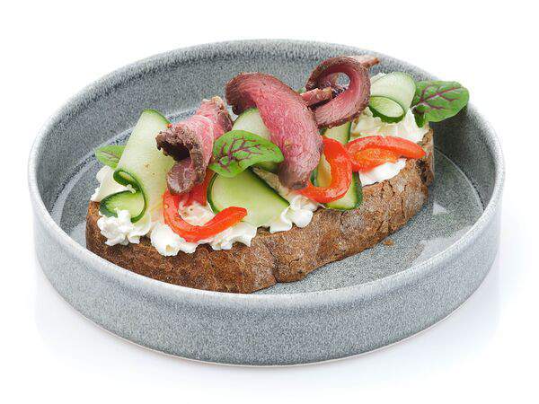 Тортшер - Брускетта с ростбифом