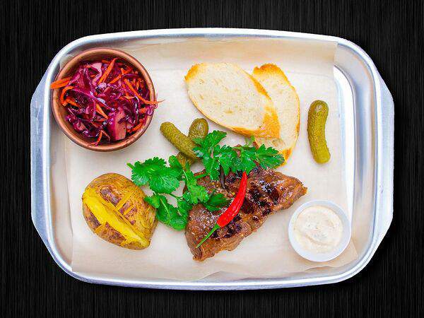 Мясо - Телятина на гриле с гарниром