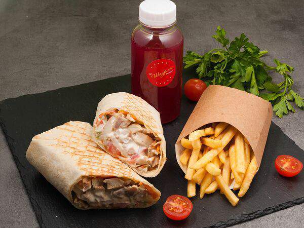 Шаурма рядом - Комбо №1 с морсом Смородина