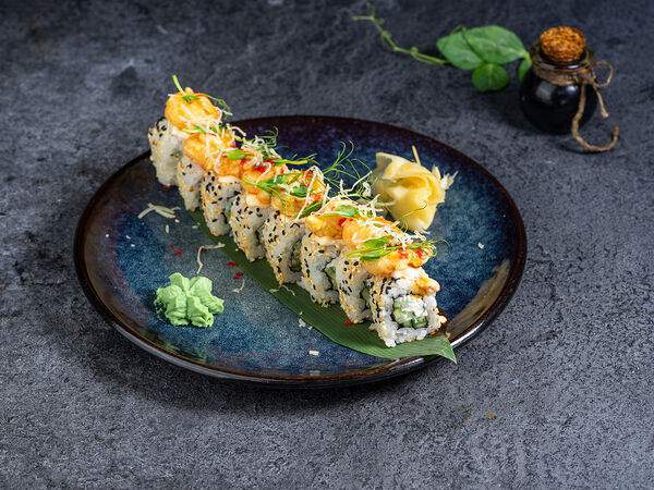 Базилико-пицца - Креветка в стиле попкорн