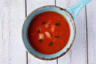 Хинкальная - Томатный суп с креветками