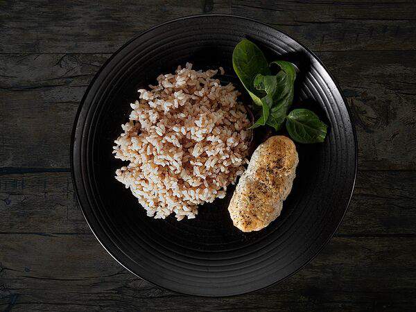 Kinza House - Рис с котлетой из куриного филе