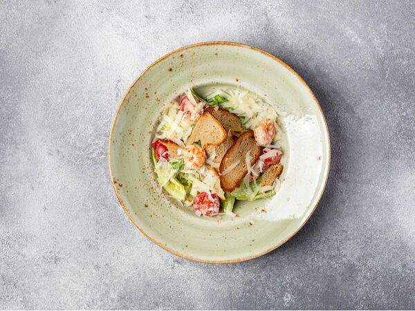 Пшеничный кот - Салат Цезарь с креветками