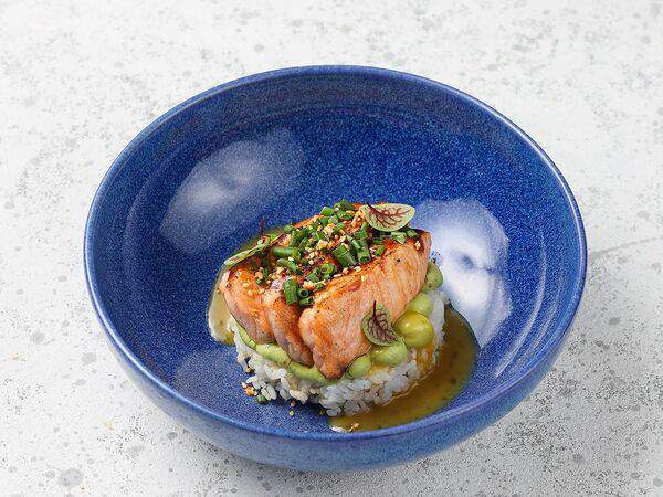 Васаби - Лосось с рисом и цитрусовым соусом