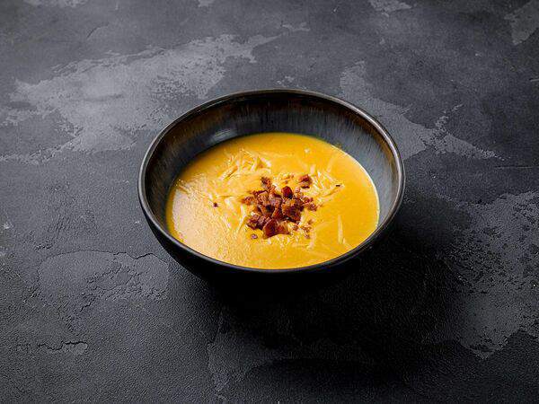 Тарантино - Сырный суп с жареным беконом