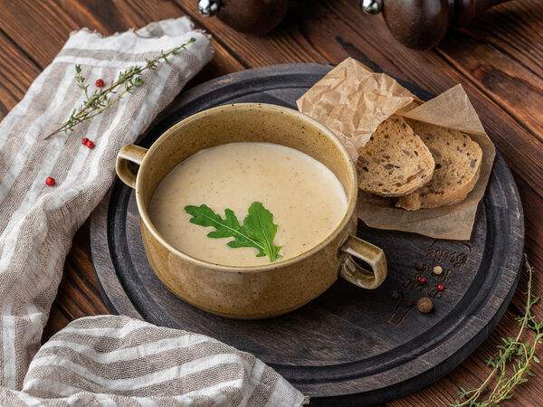 Дело не в вине - Сырный крем-суп с криспи беконом