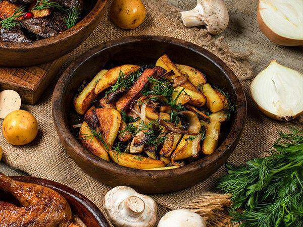 Грузинские каникулы - Жареный картофель с грибами