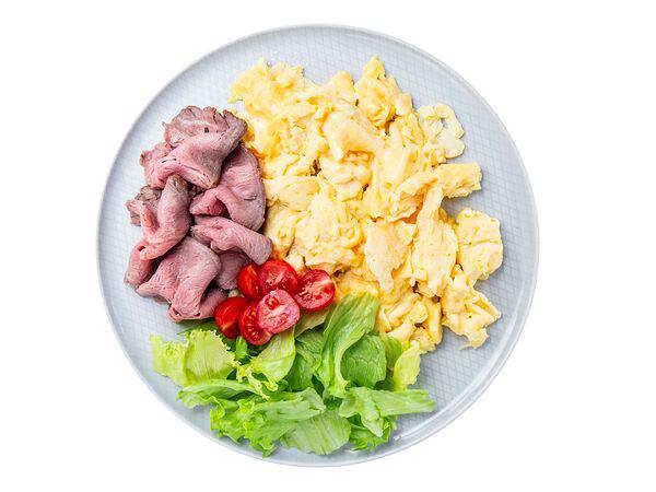 Мандарин - Скрэмбл с ростбифом