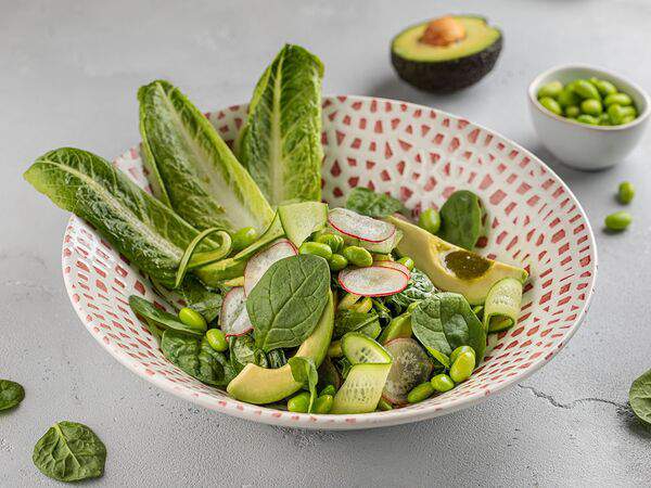 Fish Box - Большой зеленый салат с мятной заправкой