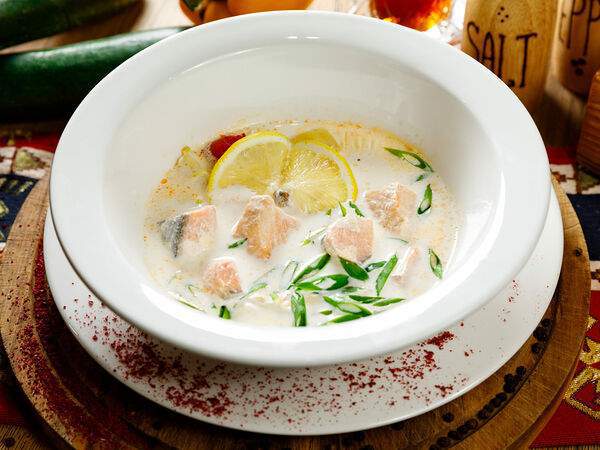 Мангал & гриль - Уха по-фински на сливках