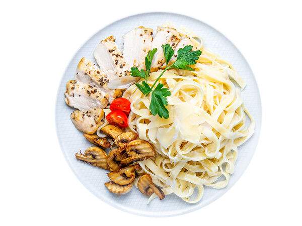 Мандарин - Феттуччине с цыплёнком